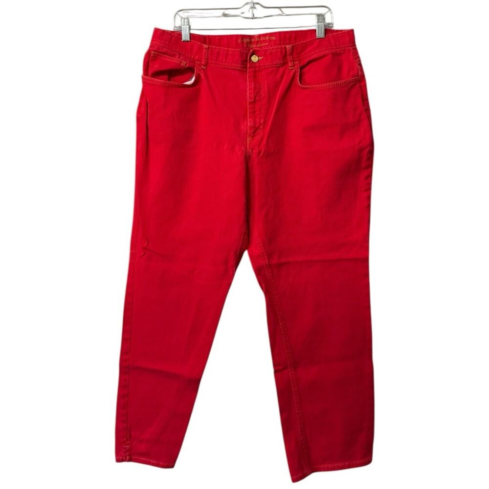 Lauren Jeans Co Ralph Lauren‎ Jeans Womens 16 Red Classic Straight Stretch Pants